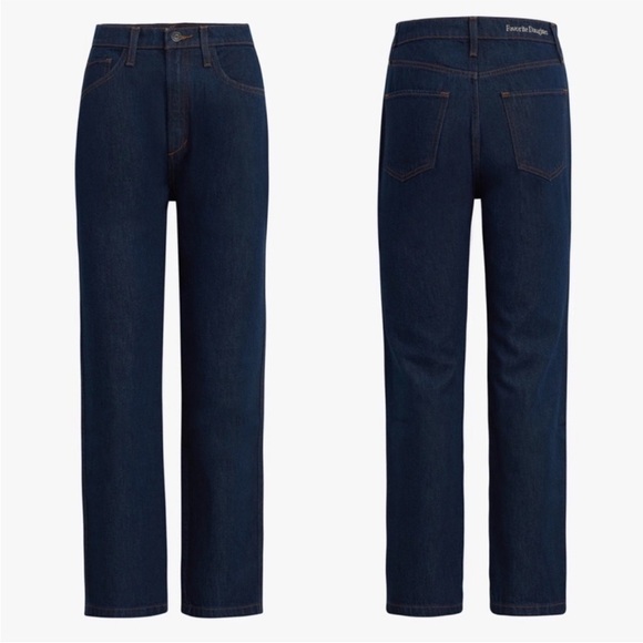 Favorite Daughter Denim - Favorite Daughter Valentina Straight High Rise Blue Jeans in Manchester